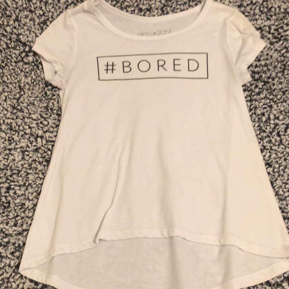 “#bored” white tee